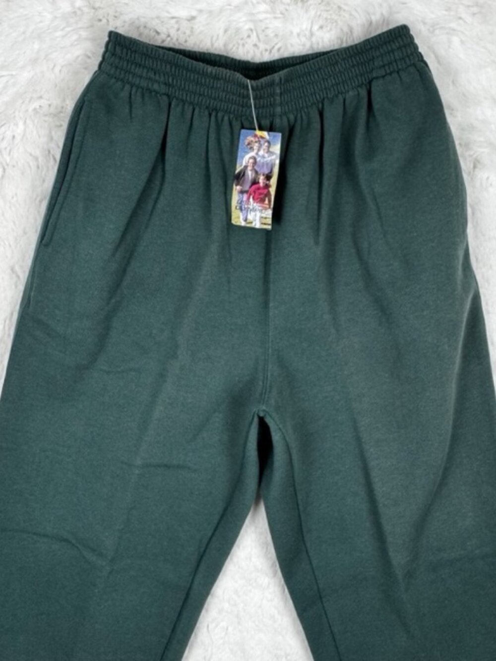 Vintage USA Olympic Men's Pine Green Sweatpants M Cotton Blend Elastic Waist NWT